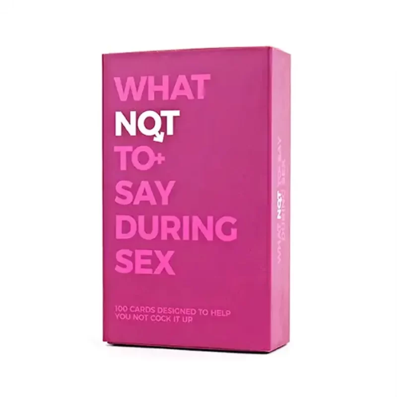 What Not To Say During Sex - set of 100 cards 3